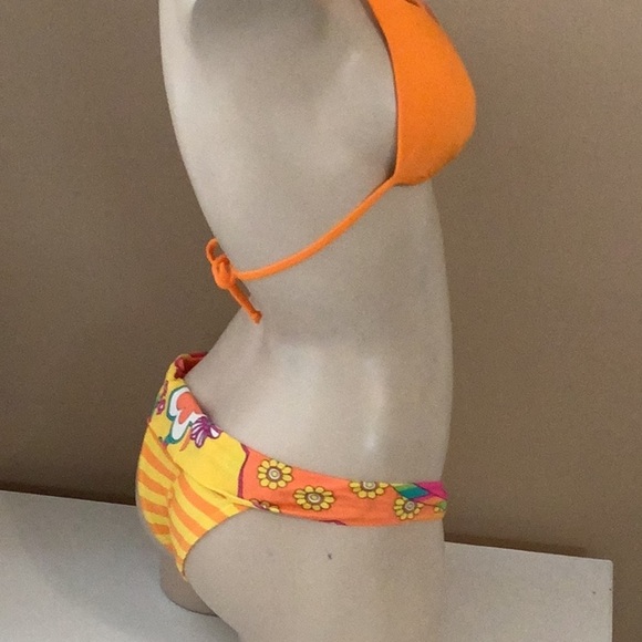 Recco Size M Brazilian Stripes & Flowers & Zuliana Orange Sarong New With Tags - Picture 6 of 14